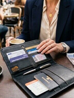 Canyon Outback Leather Travel Organizer Wallet Quiet Luxury Passport Holder Case